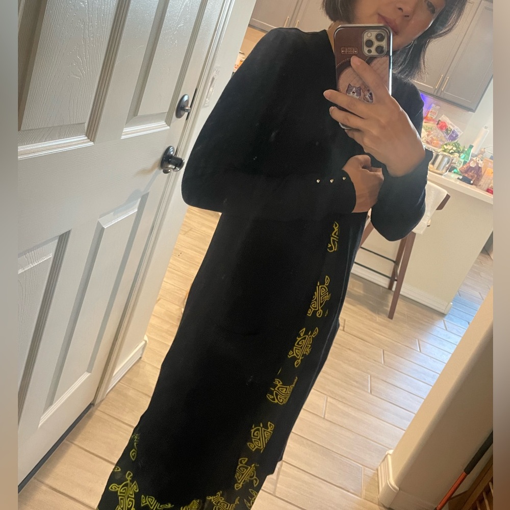 White House Black Market Black Long Cardigan